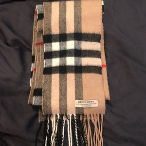 EUC Burberry Check Cashmere Scarf